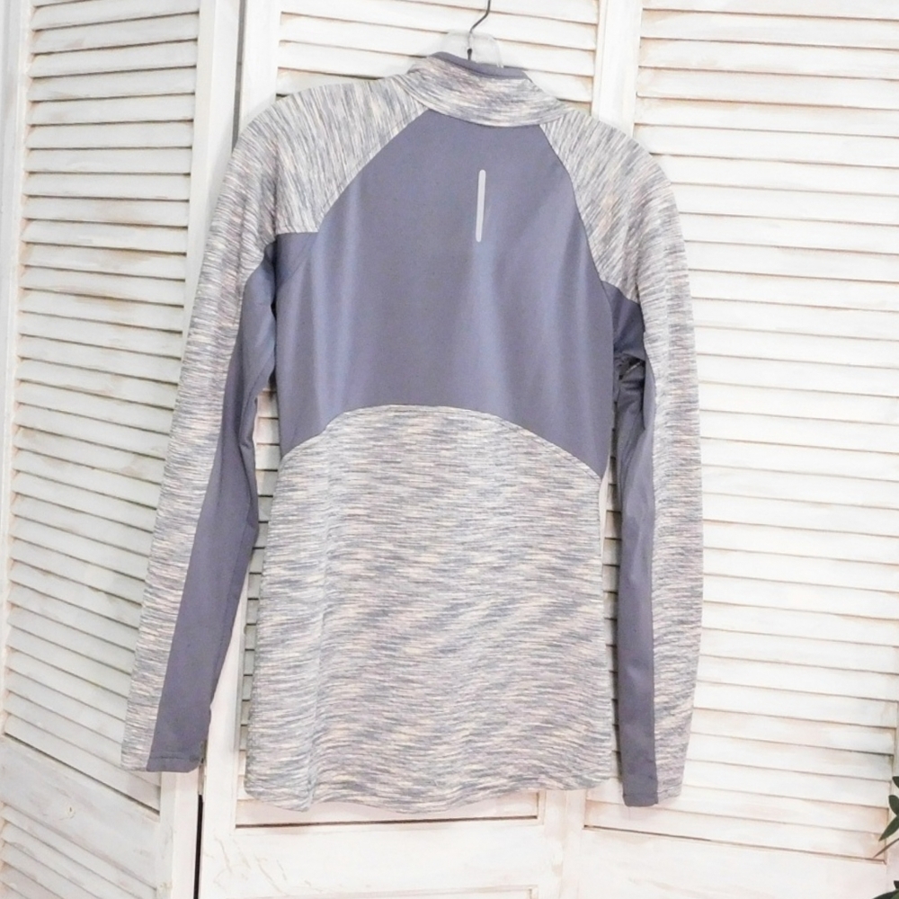 Rbx Wmn Sml Gray Pattern & Solid Full Zip Jacket - image 2